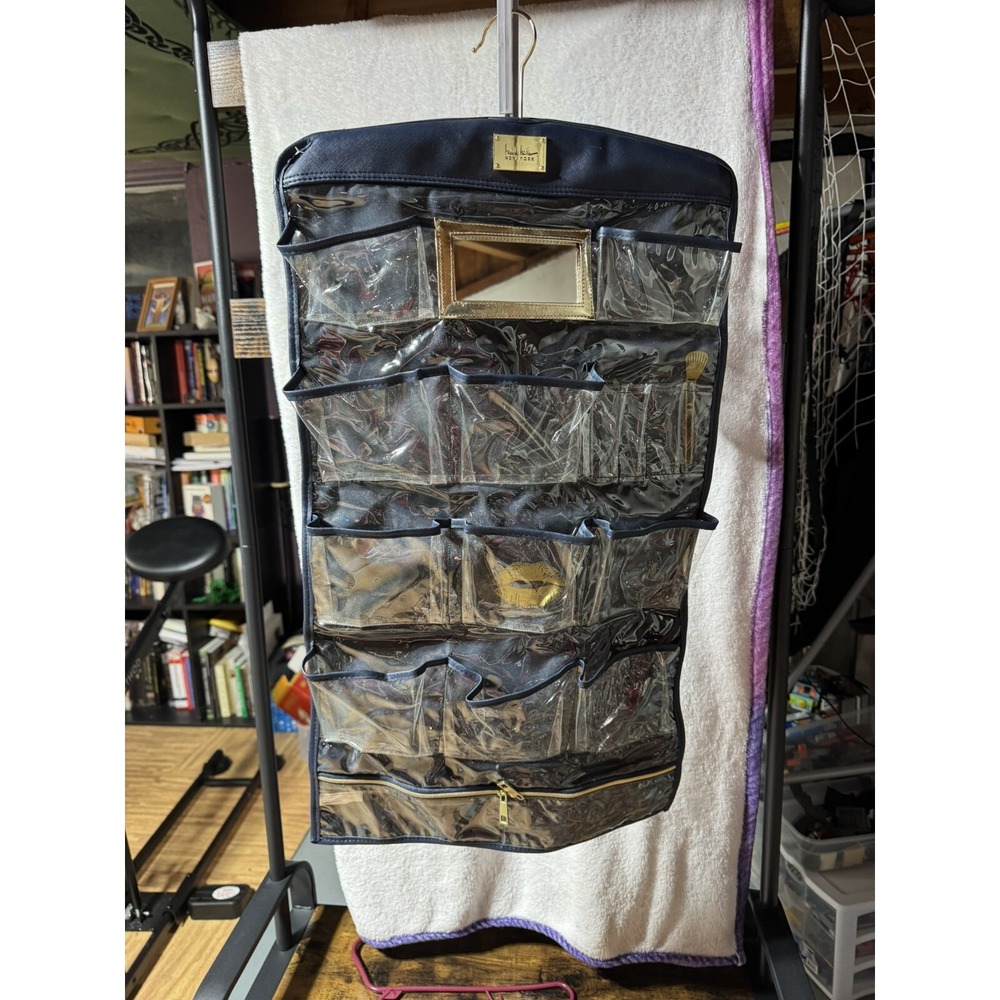 Nicole Miller Cosmetic Holder Travel/wall Navy Color
